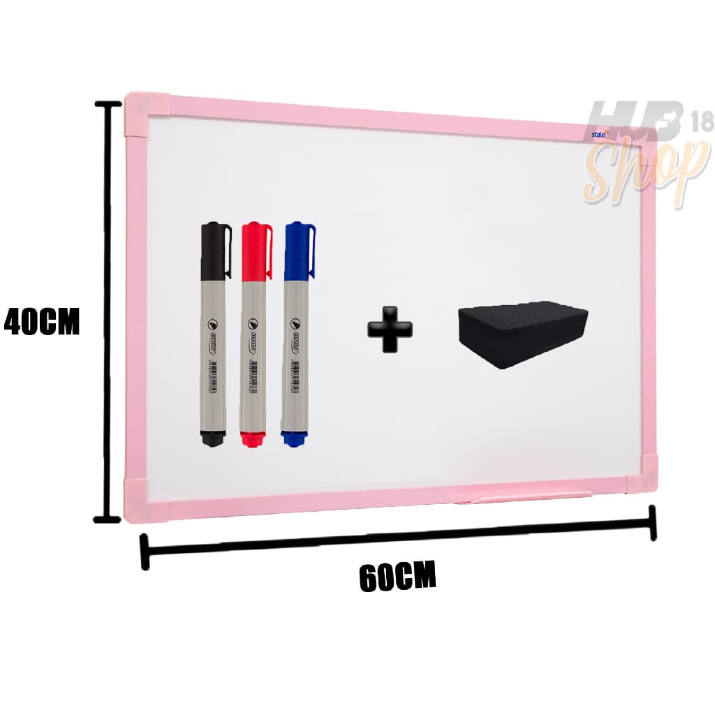 Quadro Lousa Branco UV Soft Colors 60X40 Moldura Rosa Stalo