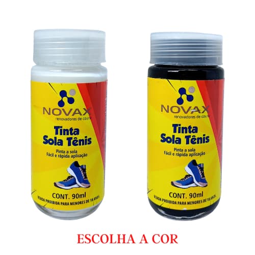 Tinta sola renovadora Novax 90ml pinta solado de borracha tênis e calçados