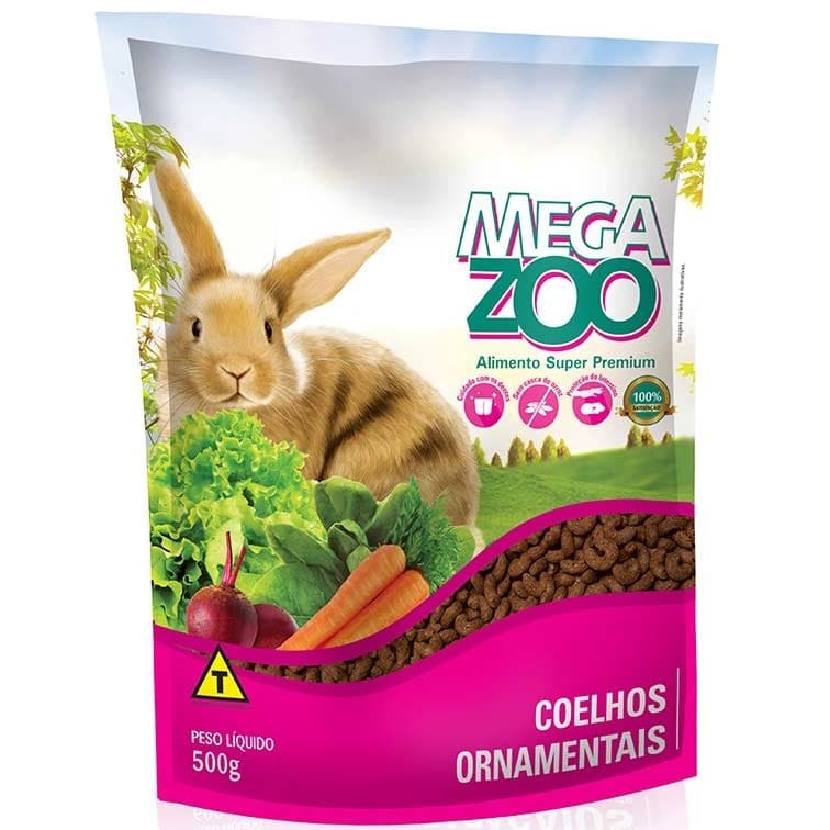 Ração para Coelhos Ornamentais Adultos Megazoo c/ 500g