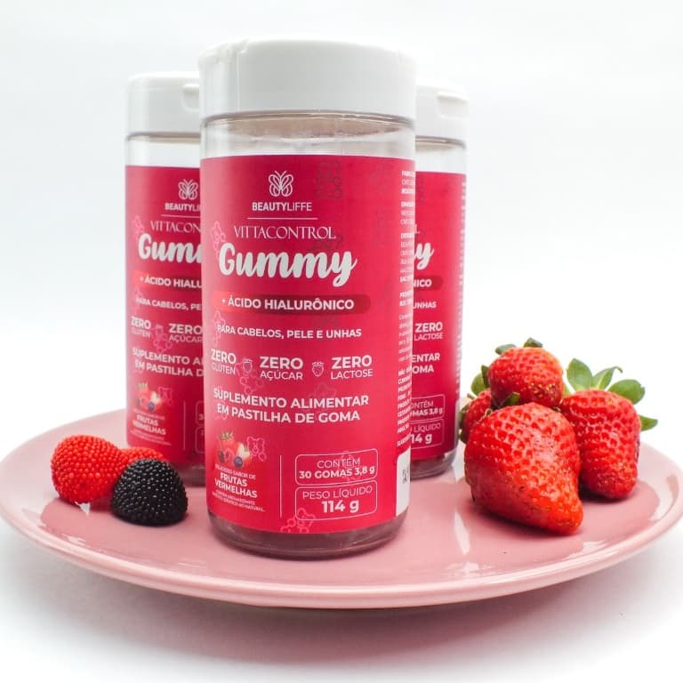 VittaControl Gummy ZERO Kit 3 meses de Vitaminas para Cabelos, Unhas e Pele - O melhor do Brasil
