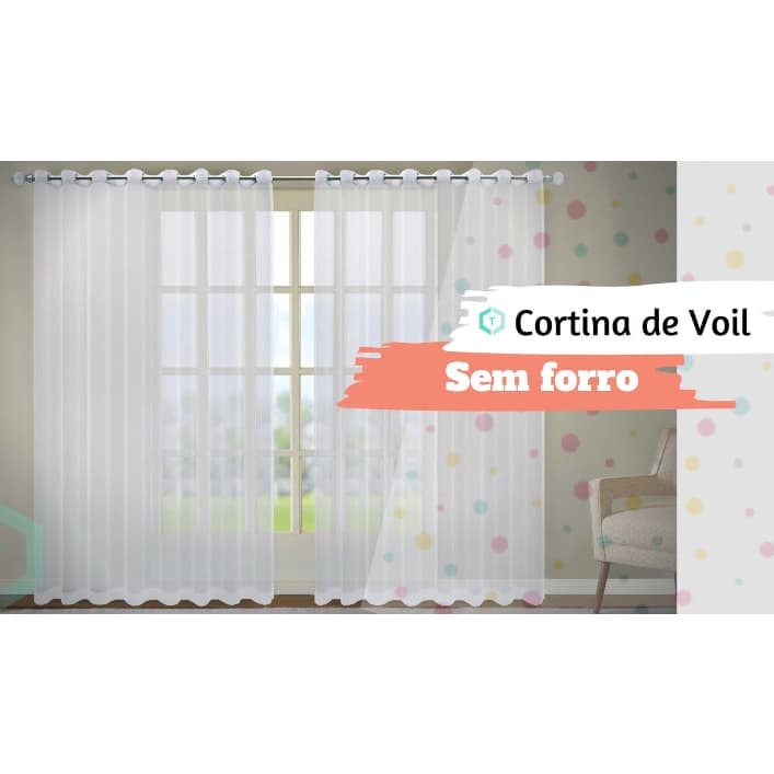 Maravilhosa Linda Cortina de voil 3x2,80 PROMOÇÃO TOP