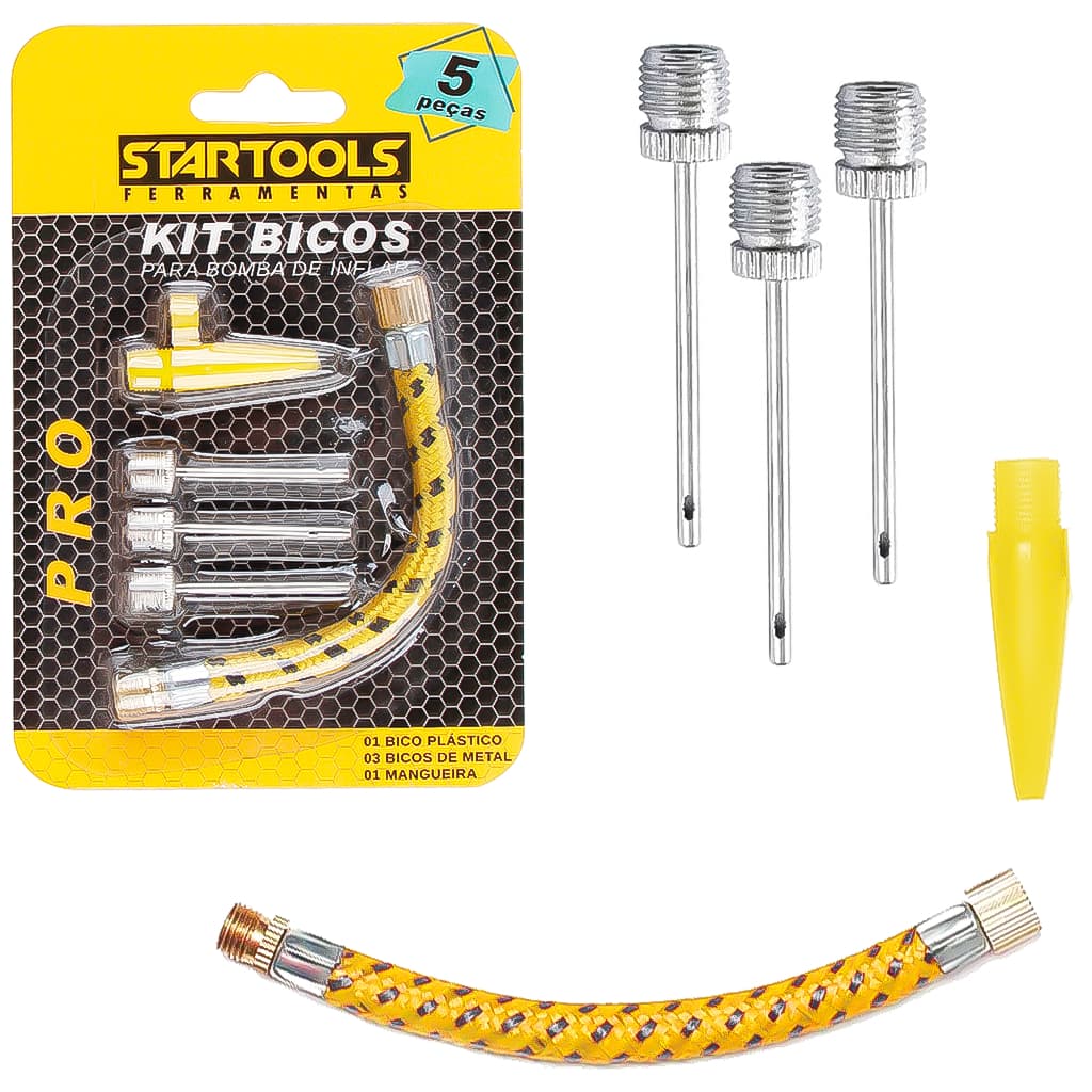 Jogo De Acessórios Para Bomba De Ar Inflar Bola Boia Bike Infláveis Bico Pinos Agulhas