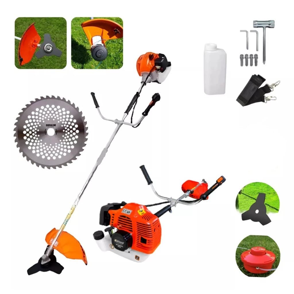 Roçadeira Multifuncional A Gasolina 75cc Nakasaki com Lâmina 80 Dentes 3 em 1