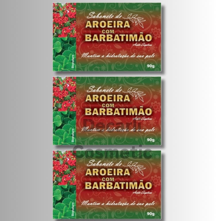 3 UN Sabonete Barra de Aroeira com Barbatimão 90g - Bionature