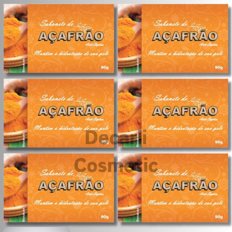 6 UN Sabonete Barra de Açafrão 90g - Bionature