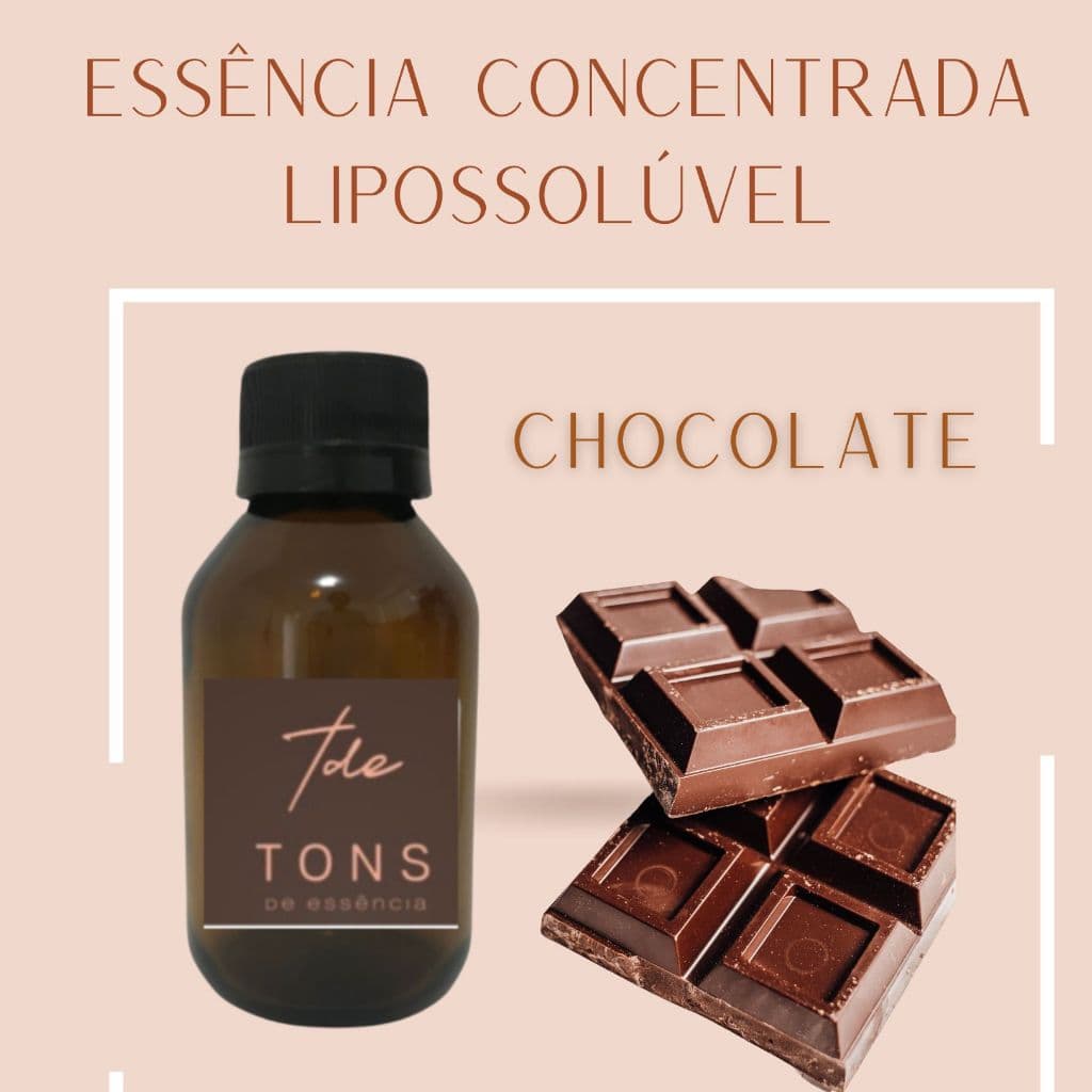 Essência Concentrada Chocolate Lipossolúvel base óleo 100ml