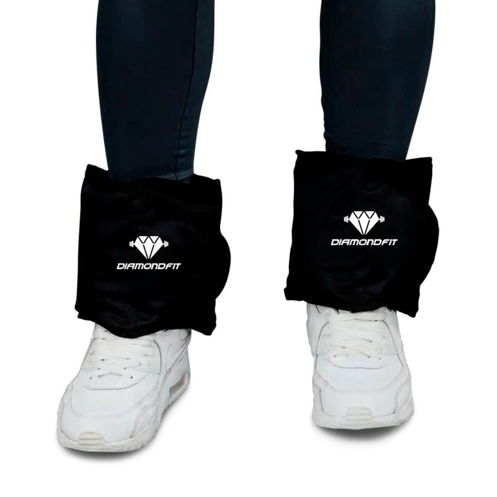 Par de Caneleira Peso Treinar pernas Treinar em Casa Academia Tornozeleira Funcional Preta