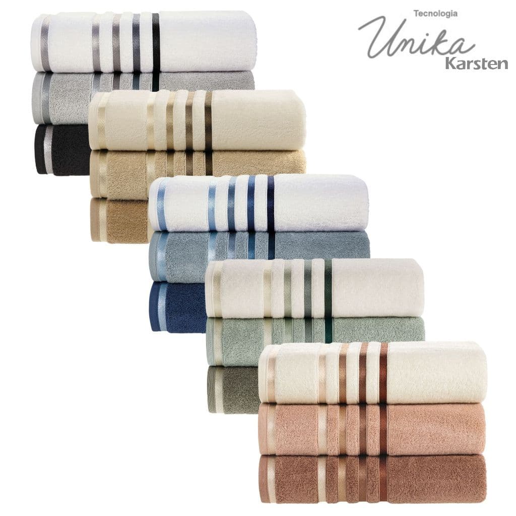 Toalha De Rosto Karsten Lumina Toque Macio 100% Algodão Ótima Absorção Fio Penteado Tecnologia Unika