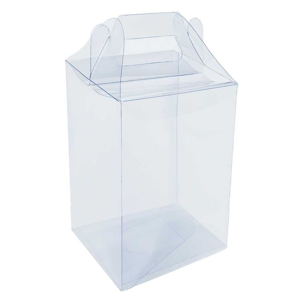 10 Caixas Maleta Acetato medidas 8x8x15 cm para Presentes, Kits de Maquiagem, Cremes e Sabonetes