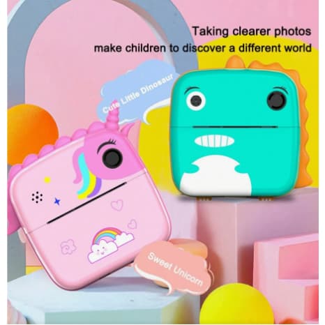 Câmera De Impressão Instantânea, Mini Câmera Fotográfica De Bolso, 1080p, 24 Milhões De Pixels