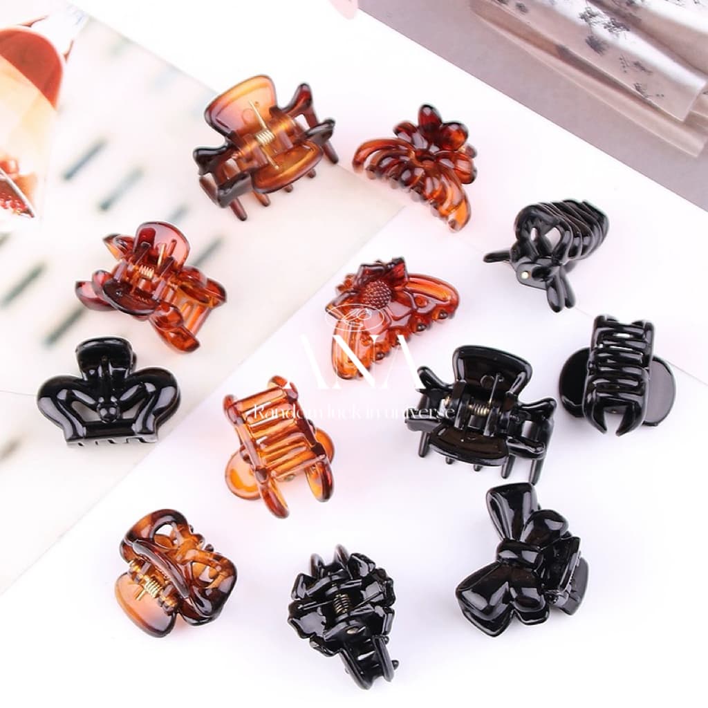 Kit 12/24/36 Unidades Prendedores para Cabelo 2,5cm Colorido/Marrom Hair Acessórios Girl