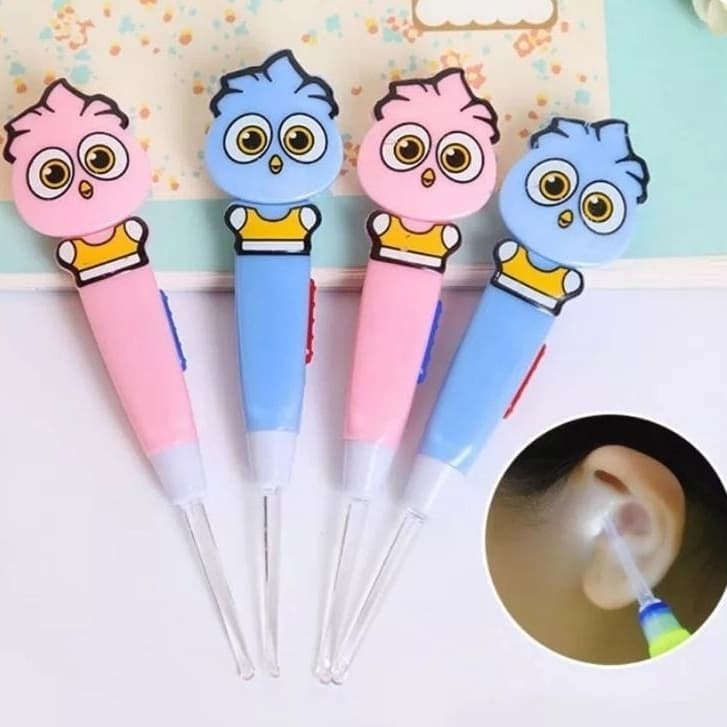 Colher De Orelha Luminosa Leve De Desenho Para Cuidados Com O Bebê Limpador CORUJA