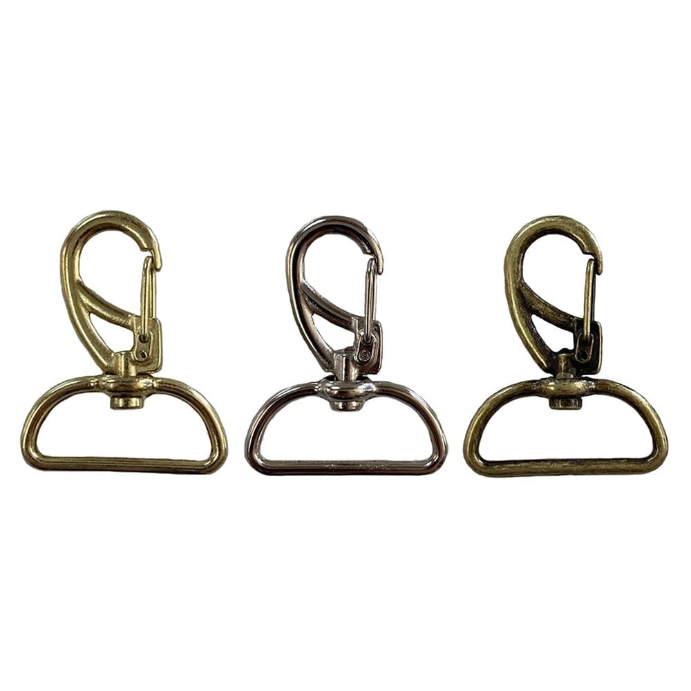 50un Mosquetão 25mm Dourado / Niquelado / Ouro Velho Fecho Gancho Bolsas Mochila Alça