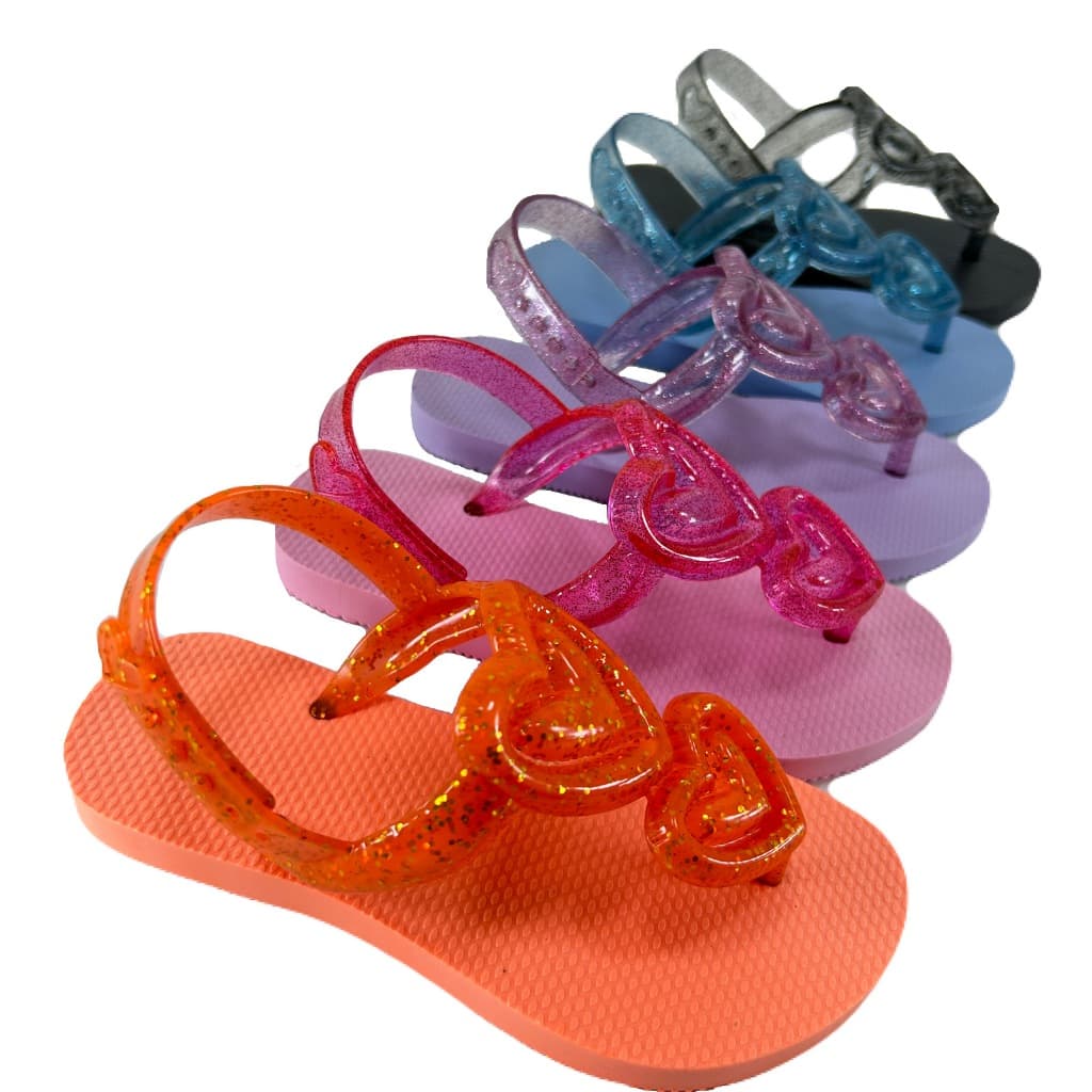 Sandália Infantil Coração Glitter 836 KIKIVE