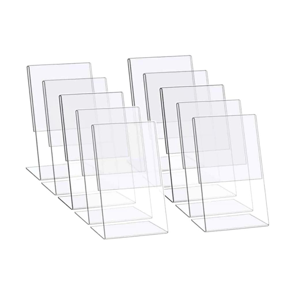10 Unidades Display Expositor Acrilico PS Cristal L Tamanho A6 10x15cm Vertical