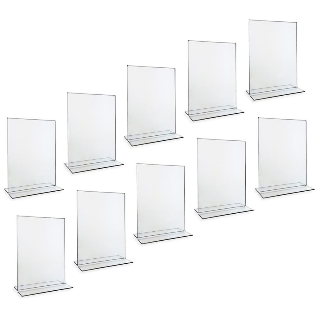 10 Display Expositor Acrilico PS Cristal T Tamanho A6 10x15cm Vertical