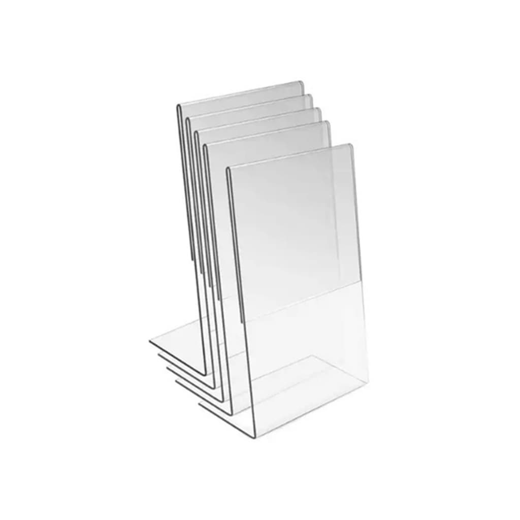 5 Unidades Display Expositor Acrilico PS Cristal L Tamanho A6 10x15cm Vertical