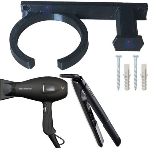 Suporte De Parede P/ Secador e Chapinha + Parafusos