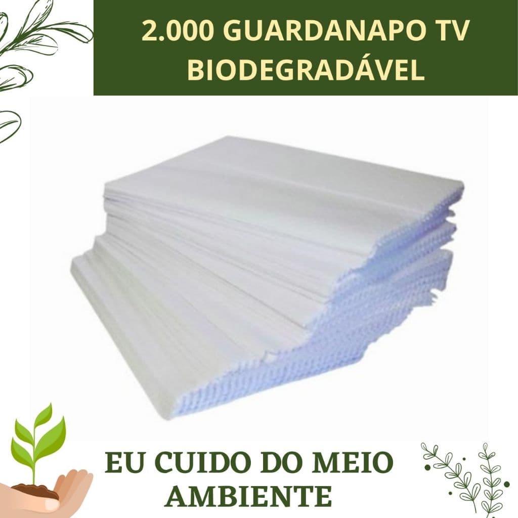Guardanapo de Papel TV 100% celulose com 2.000 unidades - Balcão, delivery, restaurantes.