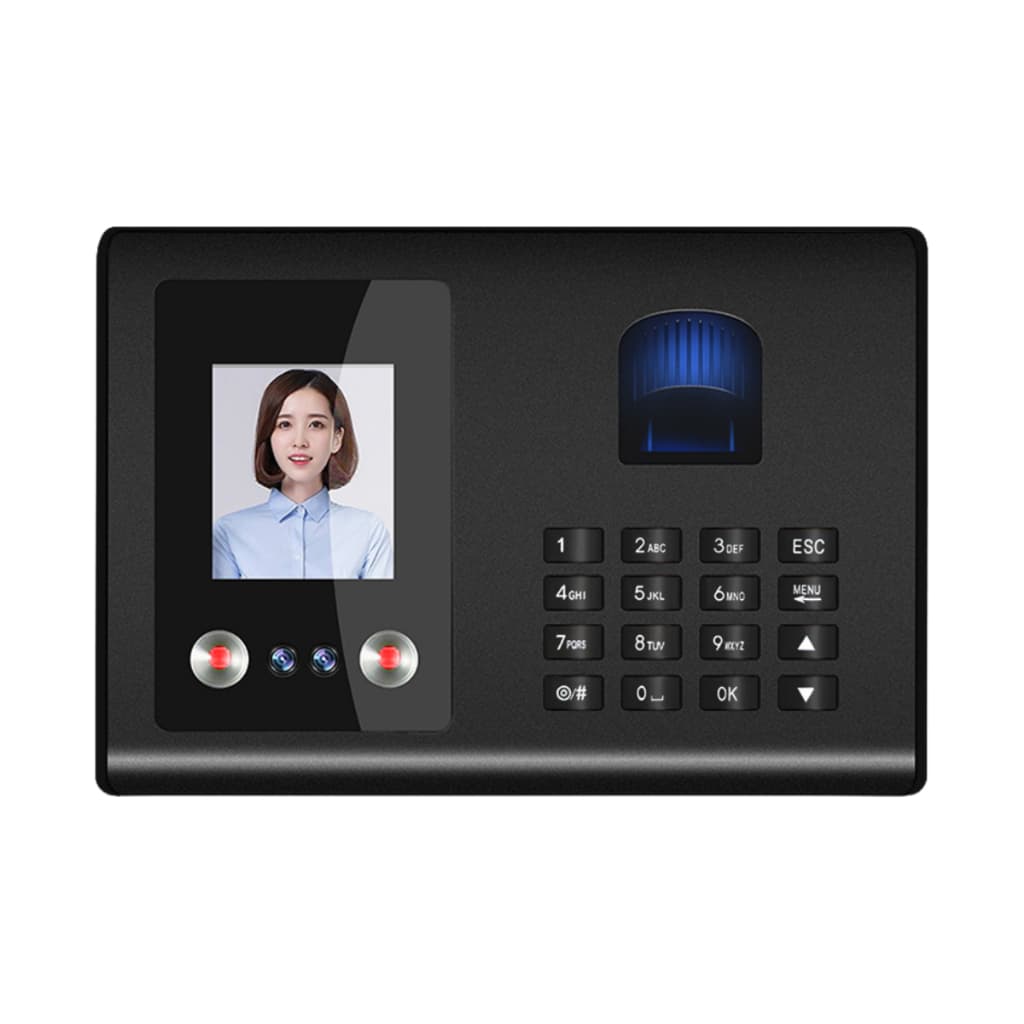 Relógio De Ponto Biométrico Impressão Digital Com Reconhecimento Facial 1500 Cadastros Senha Bivolt