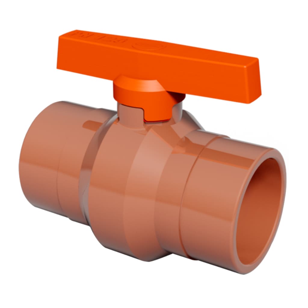 2 Unidades Registro De Esfera Solda Pvc Marrom Com Bitola 50mm Durín