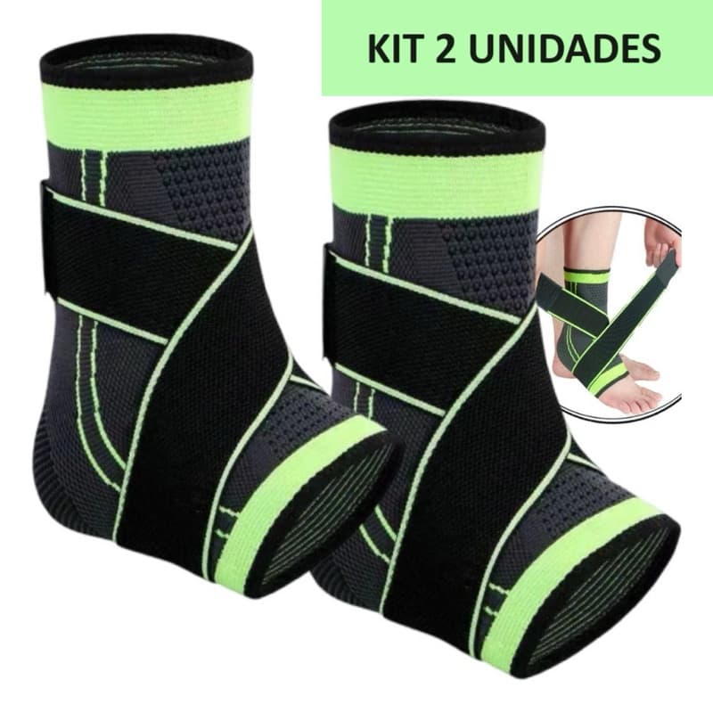 Kit 2 Tornozeleiras Ortopédica Compressão Estabilizadora Par