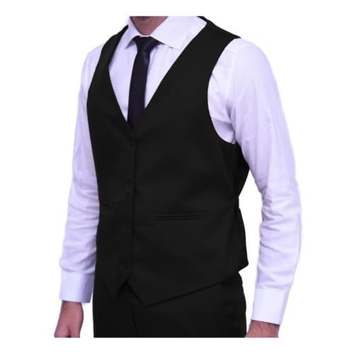 Colete Social Masculino Slim Oxford Preto: Estilo Premium em Desconto - Oferta Especial!