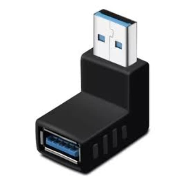 Adaptador usb 3.0 90graus macho e femea