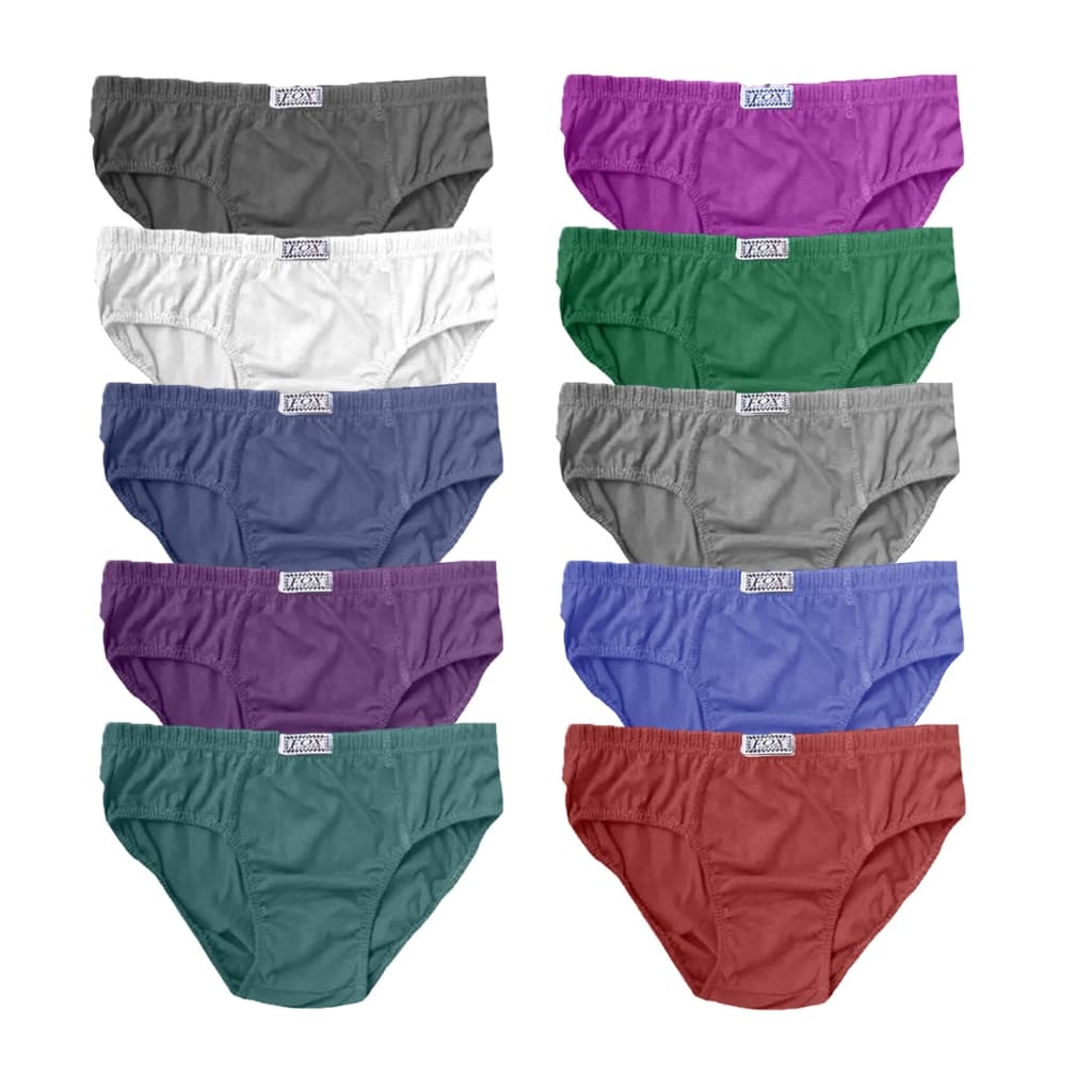 Kit 10 Cuecas Slip 100% Algodão Cueca Slip Masculina