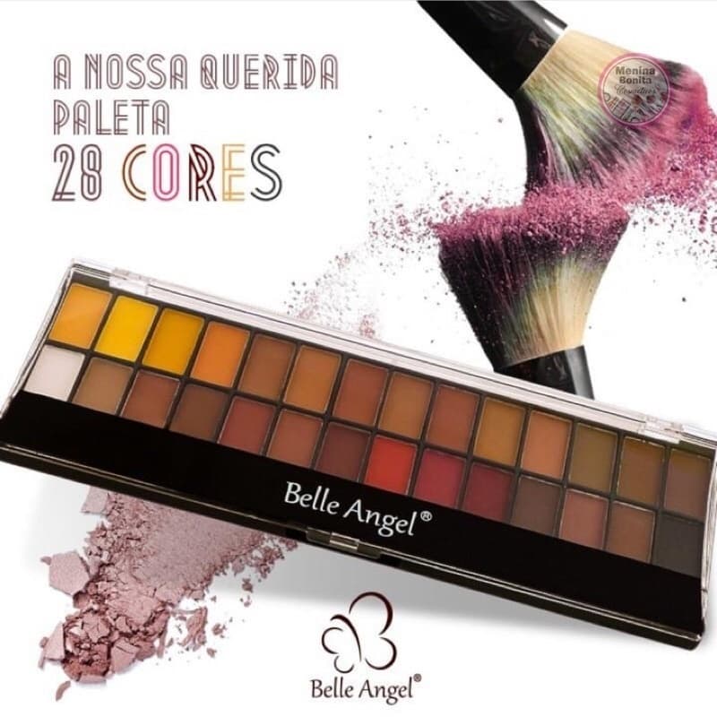 Belle Angel Paleta De Sombras 28 Cores Matte Marrom B013-1