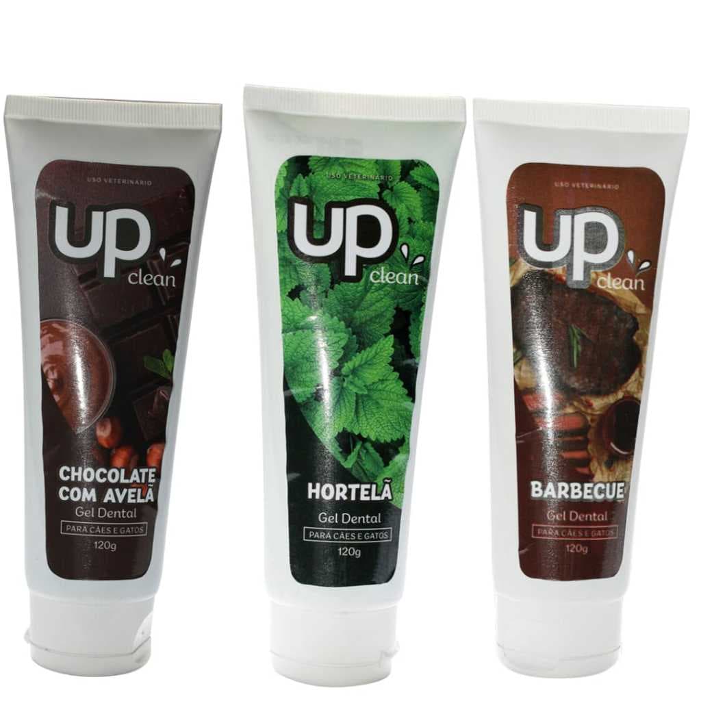 Creme Dental Cuidado Bucal Para Cães e Gatos Up Clean 60g Sabores