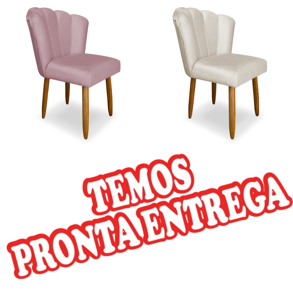 Envio Imediato - Cadeira Pétala Decorativa Pés Palito Veludo Premium