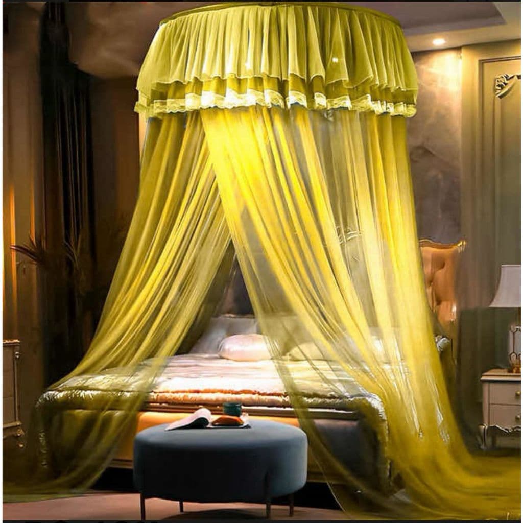 Mosquiteiro De Teto Indiano Casal Super Gigante Super King Com Abertura Lat 14 Metros