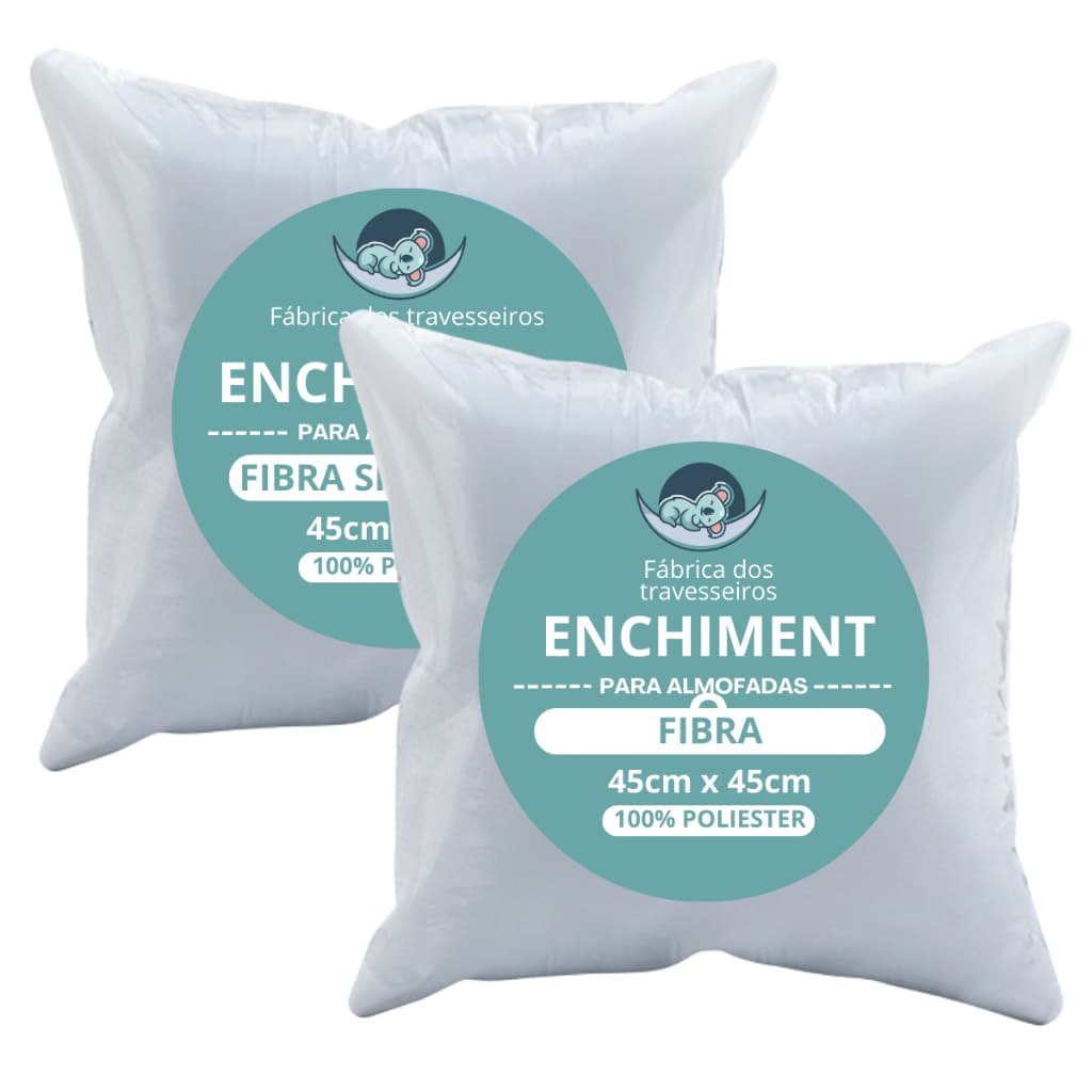 Enchimento Almofada Refil 45x45 Kit Com 2 Unidades