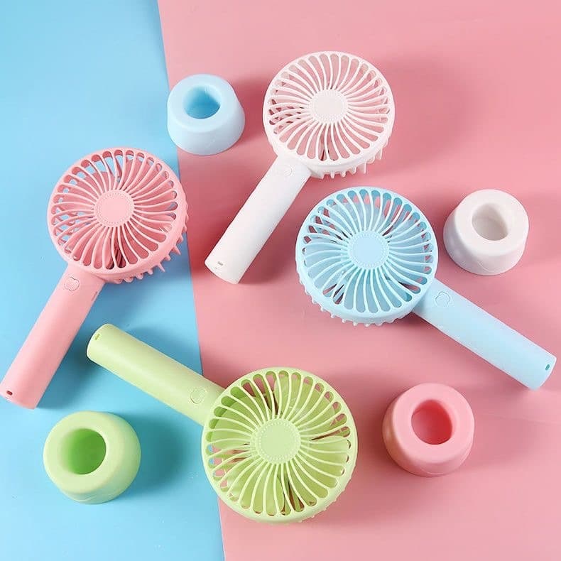 Mini Ventilador Recarregável Portátil De Mão Mesa Usb Pilha 3 velocidades