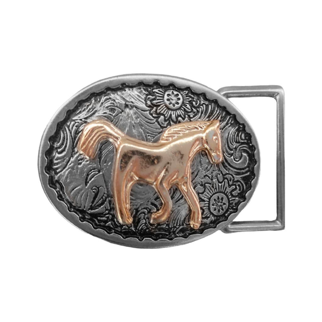 Fivela americana infantil country cavalinho metal não enferruja