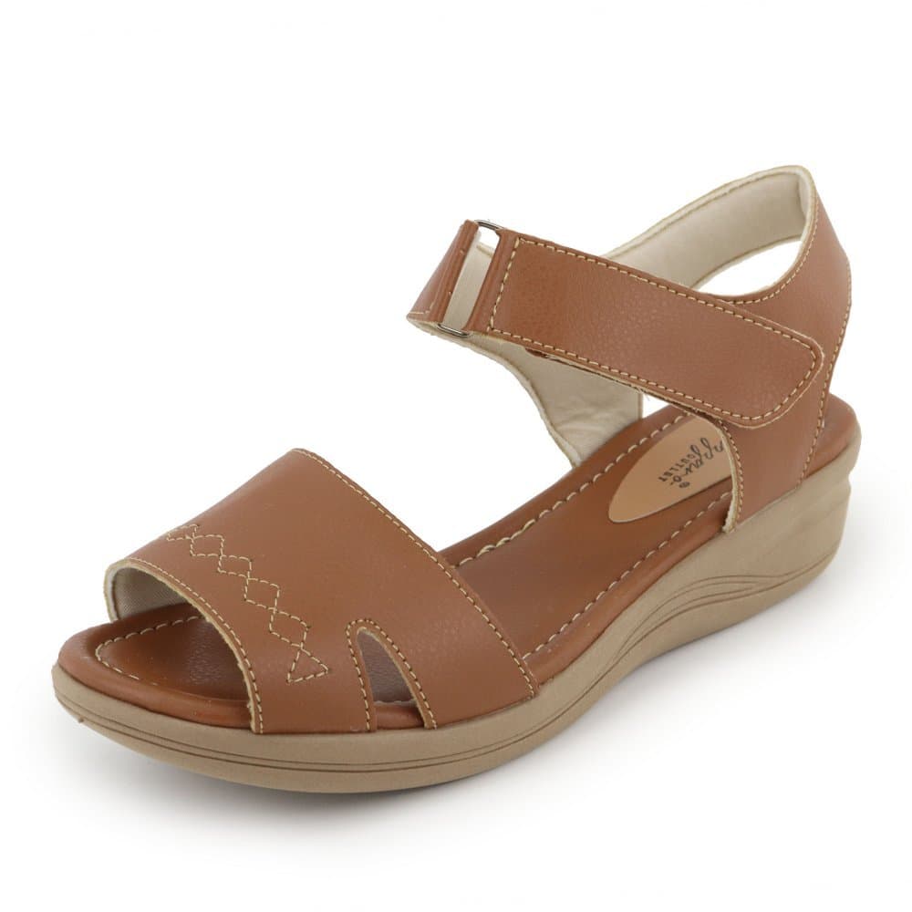 Sandália Ortopédica Feminina Salto Baixo Tiras  Conforto Mazzaro 02