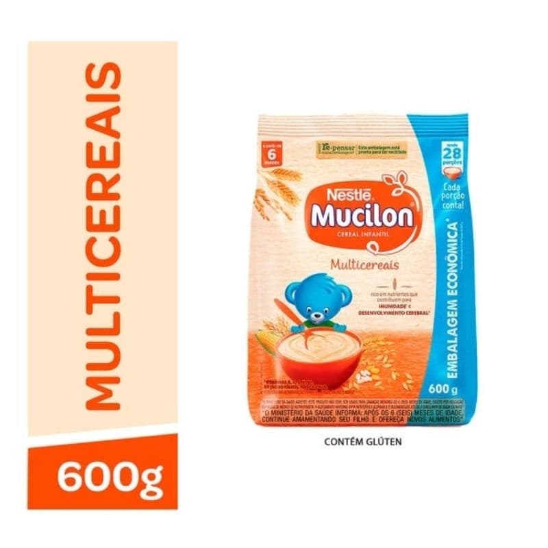Cereal infantil Nestlé Mucilon Multicereais em pacote 600 g