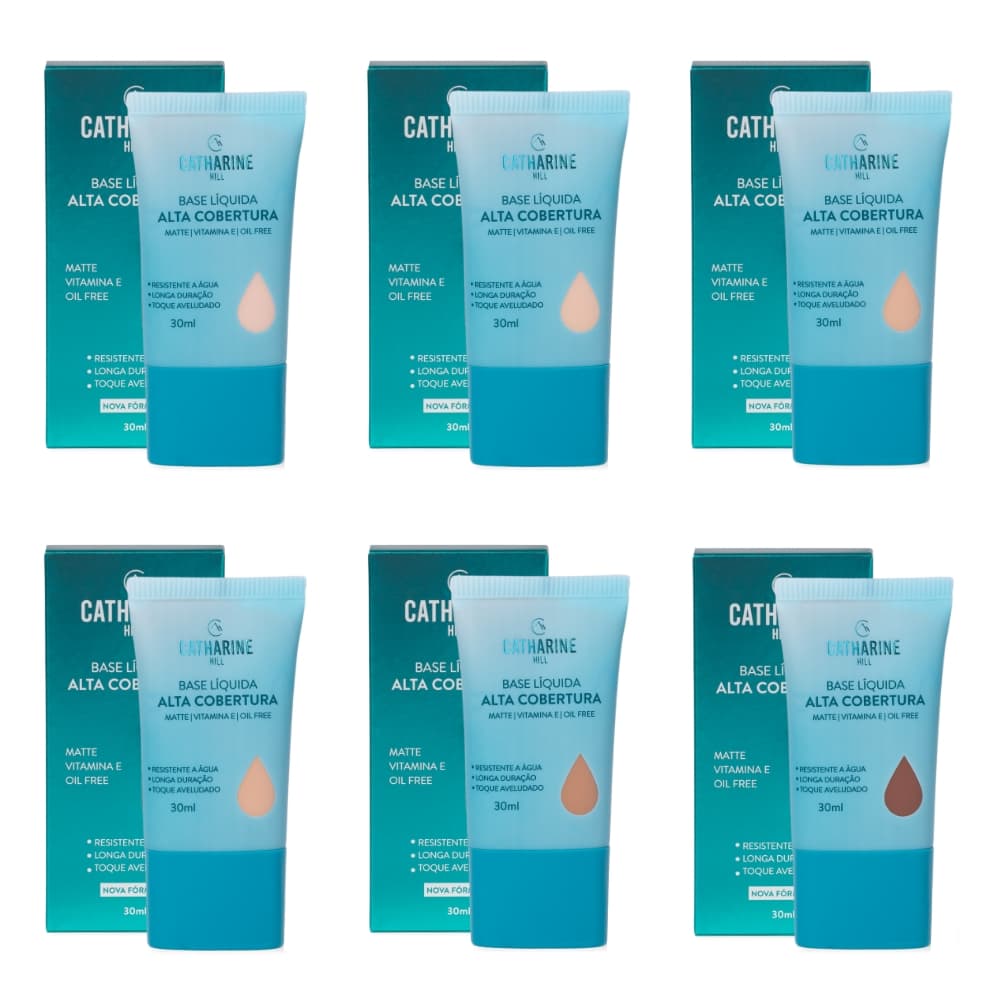 Base Líquida Chill Matte Alta Cobertura Catharine Hill Longa Duração 30ml