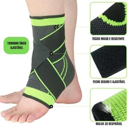 Tornozeleiras Ortopédicas Compressão Estabilizadora Elástica Esportes Futebol CrossFit