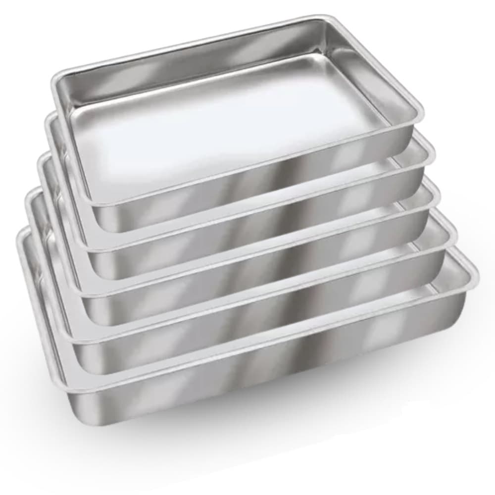 Assadeiras 5 PEÇAS Jogo de formas para bolo retangular alumínio alta n1 a n5 Kit