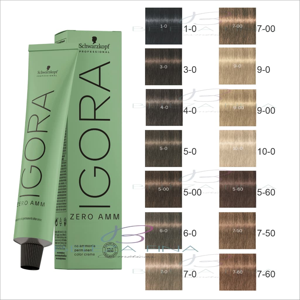 Coloração Igora Zero Amônia 60g - substituta da Essensity - Escolha a sua cor
