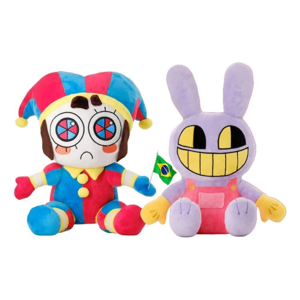 Bonecos Pelúcia Pomni Jax Circo Digital Coelho Palhaço