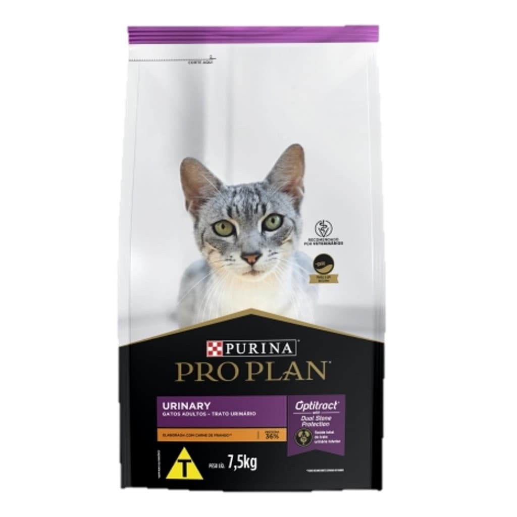 Ração Pro Plan Gatos Adultos Trato Urinário Frango - 7,5 Kg