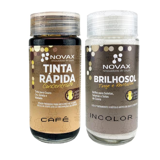 Tinta Rápida Couro Natural Cru + Brilhosol Soleta Atanado Carteira