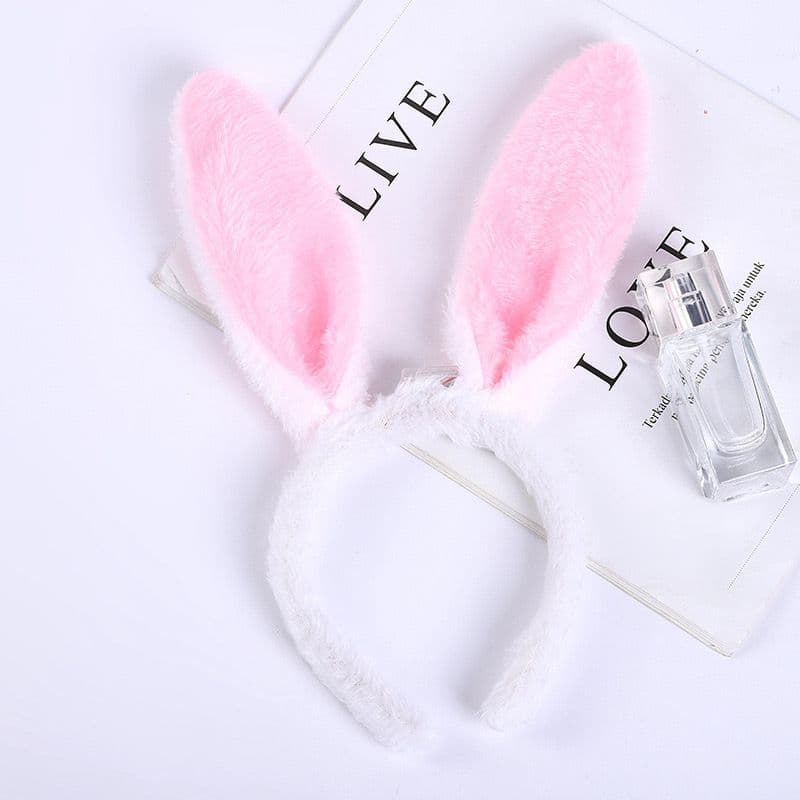 Tiara Orelhas De Coelho Em Pelúcia