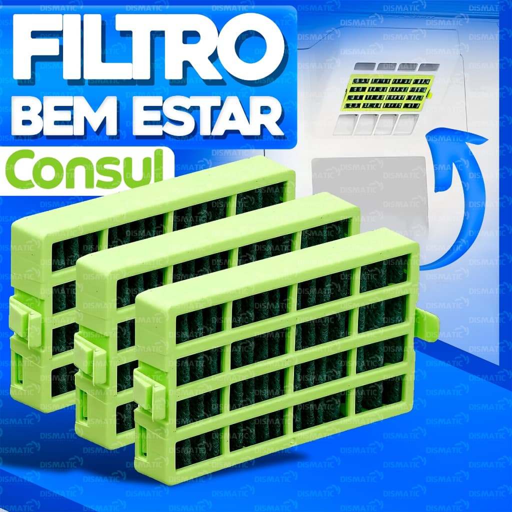 Filtro Geladeira Antibactéria Consul Bem Estar Antiodor W10515645 Refrigerador Longa Duração