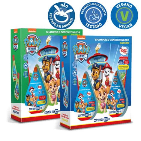 Shampoo + Condicionador Neutro / Cachos - 200ml Cada - Patrulha Canina Topz