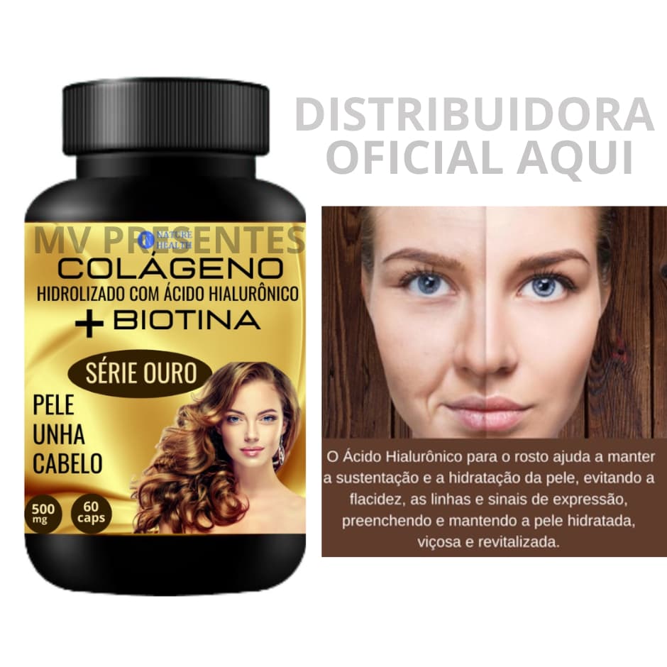 Colágeno Hidrolisado Com Ácido Hialurônico + Biotina
