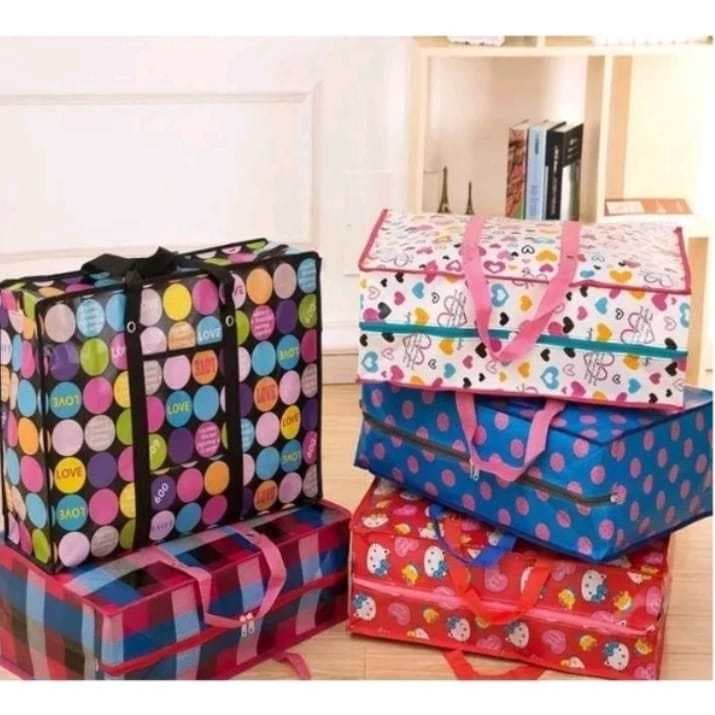 Sacolão  - Extra Grande Reutilizável Reforçado Impermeável Com Zíper Duplo